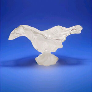 Mikasa Of Germany Belle Epoque Swirl Frosted Glass Pedestal Centerpiece Bowl 12
